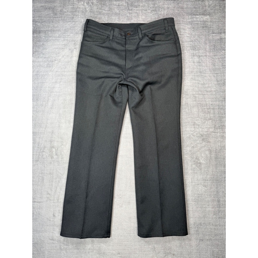 Levis Pants Mens 34x30 Grey Bootcut White Tab 517 Sta Prest Vintage 70s Trousers